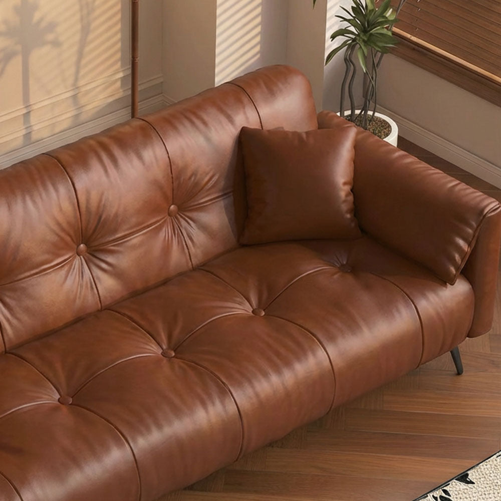Modern Folding Sofa Bed with Tufted Upholstery and Convertible Sleeper Design