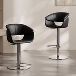 Load image into Gallery viewer, Modern Adjustable Swivel Bar Stool PU Leather Seat Gas Lift Height Adjustable Bar Chair with Chrome Base 1 Piece
