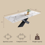 Load image into Gallery viewer, 54.6"- 78" Elegant White Extendable Dining Table Versatile Foldable Design
