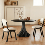 Load image into Gallery viewer, Set of 2 Modern Upholstered Dining Chair Solid Wood Frame Soft Boucle Seat Minimalist Comfort
