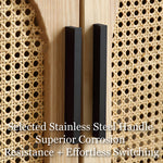 Load image into Gallery viewer, 59'' Modern Cane Sideboard Cabinet Wooden Buffet Storage Cabinet with Woven Doors
