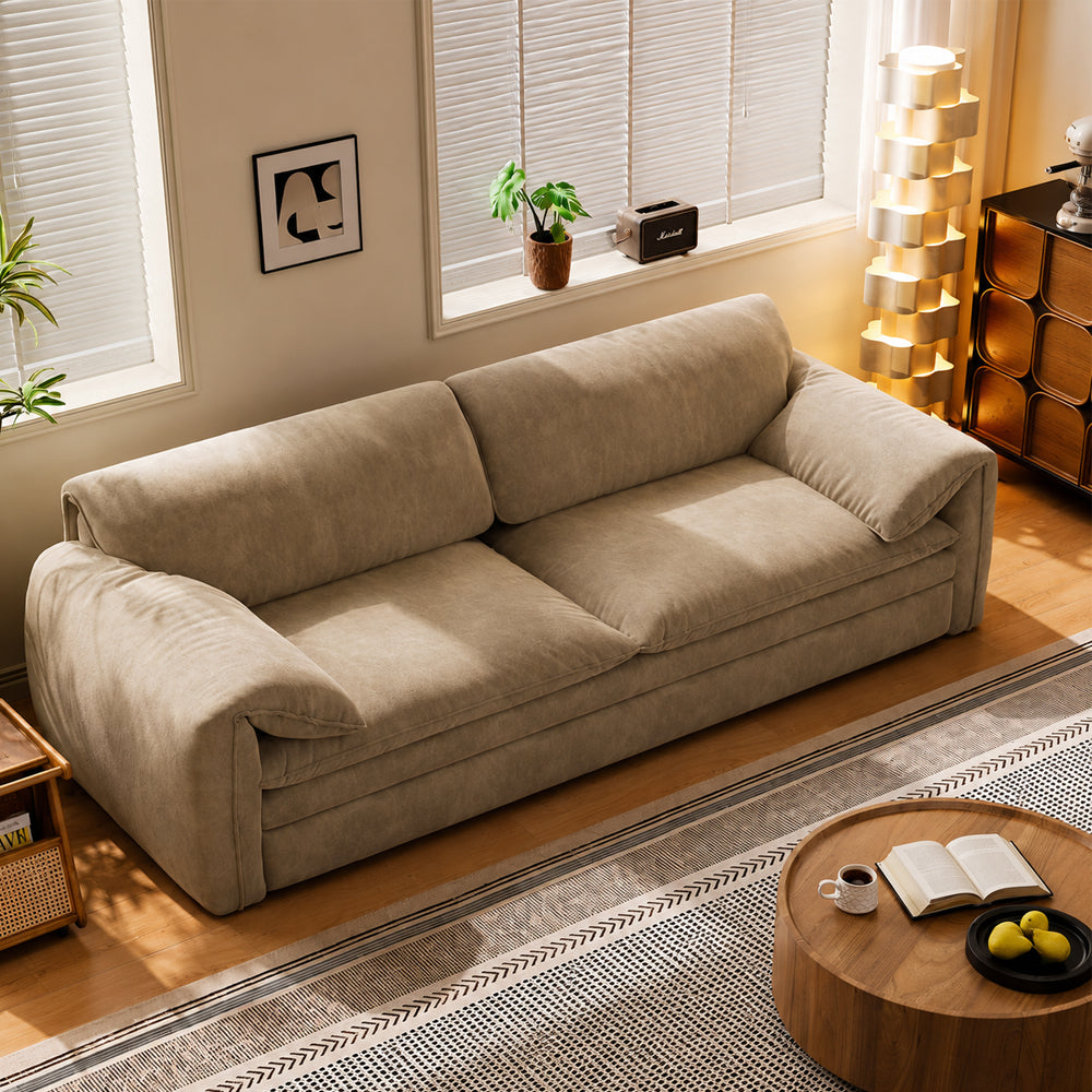 Modern Upholstered Convertible Sofa Bed for Living Room and Guest Use