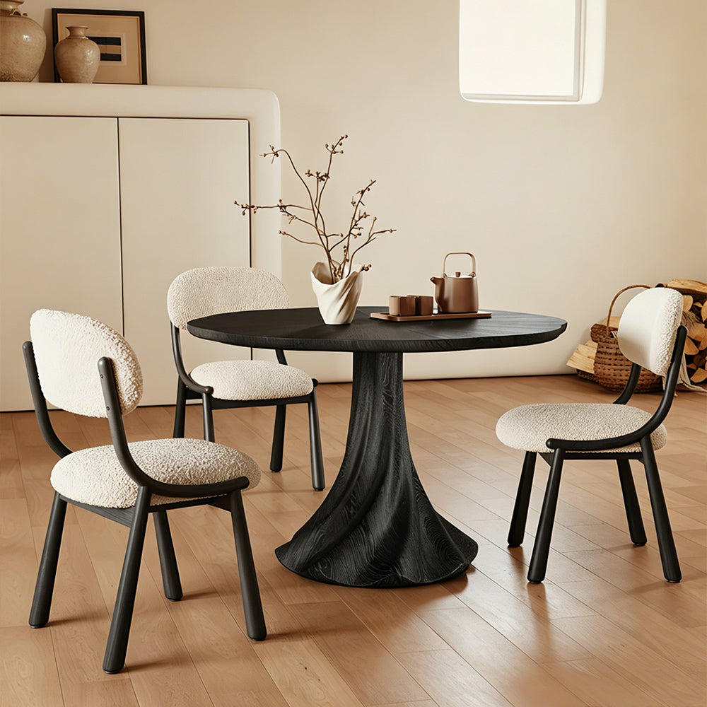 Contemporary Modern White Ash Solid Wood Surface Dinning Table