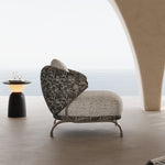 Load image into Gallery viewer, Modern Artistic Lounge Chair with Curved Back and Pattern Upholstered Accent Design
