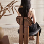 Load image into Gallery viewer, Modern Artistic Dining Chair Set of 2 Solid Wood Frame Upholstered Seat Carved Back Accent Chair
