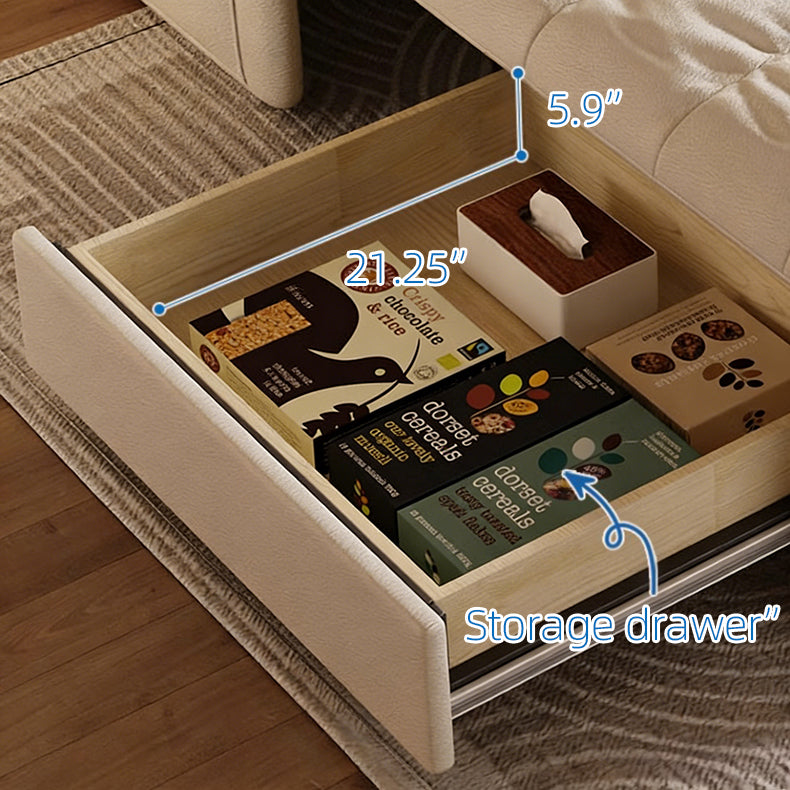 62.99'' Modern Electric Sofa Bed with Remote Control Cat Scratch Resistant Fabric Convertible Sleeper Couch Loveseat