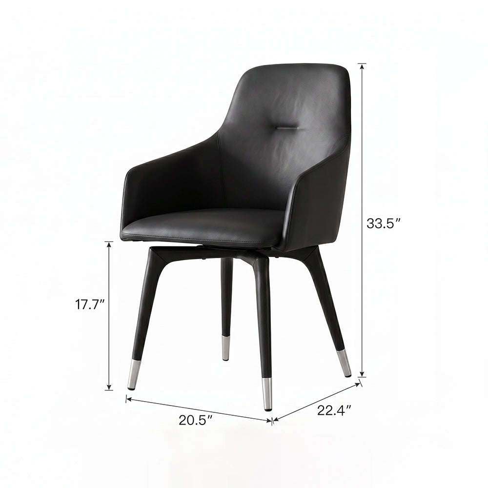 Stain Resistant Faux Leather Dual Color Modern Accent Dining Chair 1 Piece