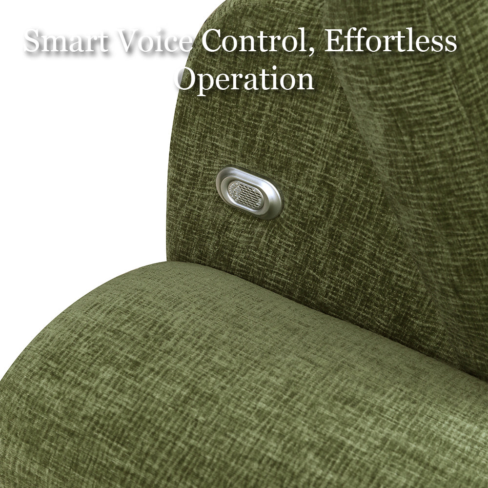 126.7'' Modern Power Reclining Fabric Sofa Remote Control Adjustable Deep Seat Lounge Couch