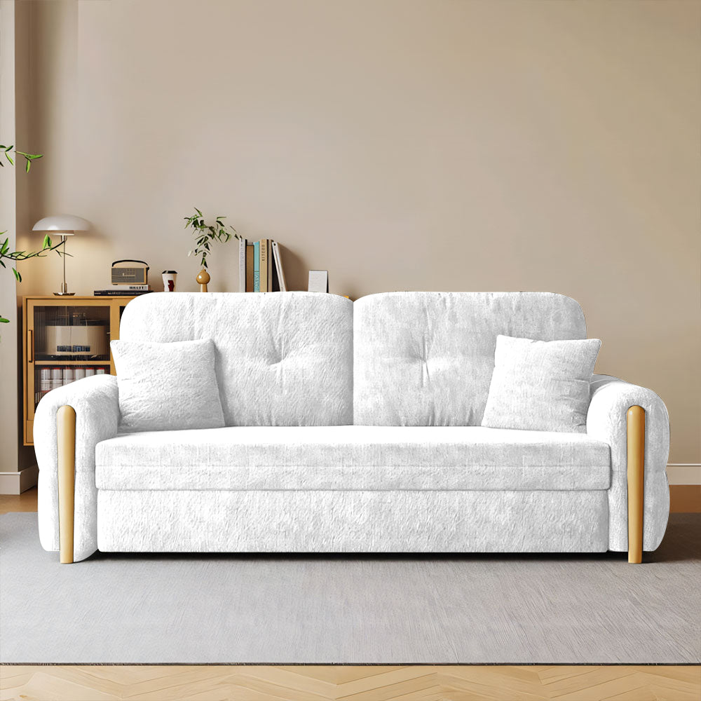 Modern Smart Sofa Bed with Built-in Electric Lift Coffee Table and Storage