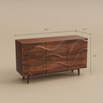Load image into Gallery viewer, Modern Sideboard Wood 3-Door Cabinet Adjustable Shelves
