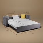 Load image into Gallery viewer, 66.9"Convertible Sofa Bed Modern Minimalist Style with Side Pockets
