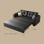 Load image into Gallery viewer, Modern Black Leather Sofa Bed with Pull-Out Sleeper Convertible 2-in-1 Couch
