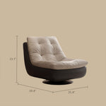 Load image into Gallery viewer, Modern Swivel Lounge Chair Upholstered Cushion Faux Leather Base Tufted Accent Chair Low Profile Design
