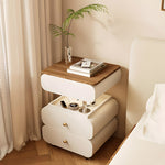 Load image into Gallery viewer, Convertible Vanity Desk with LED Mirror Transforms into Nightstand Height Adjustable Makeup Table with Storage Drawers
