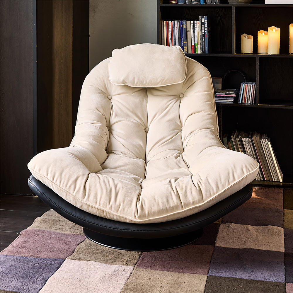 Modern Oversized Swivel Lounge Chair with Plush Cushion Deep Seat Accent Chair