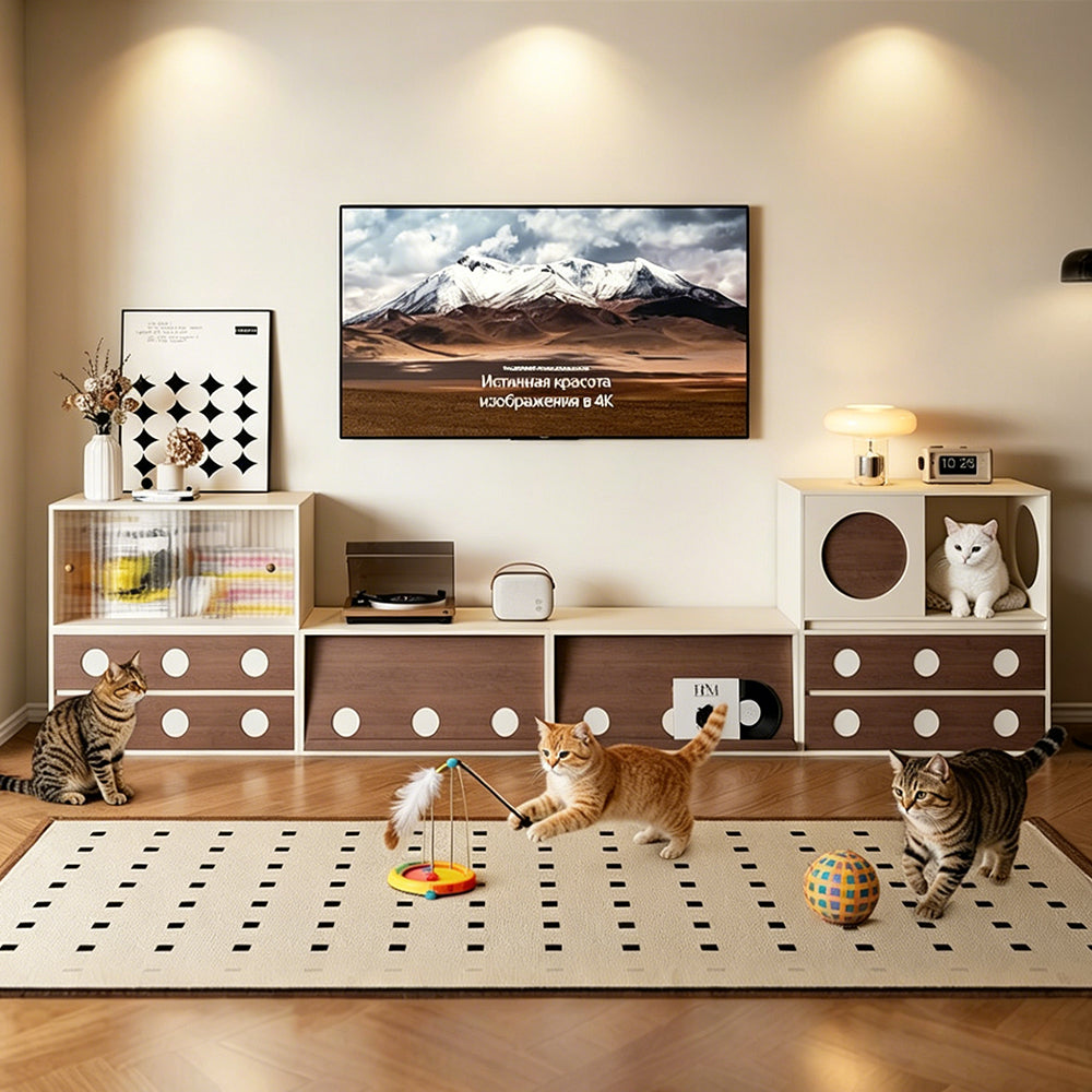 Modern Modular Storage Cabinet Multi Functional Sideboard Pet Friendly Storage Unit