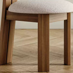 Load image into Gallery viewer, Modern Wood Dining Chair with Sculpted Backrest &amp; Soft Upholstered Seat
