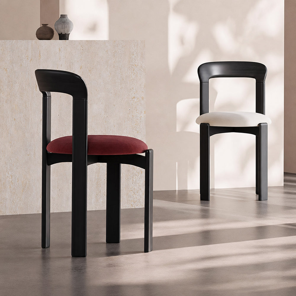 Set of 2 Modern Chic Solid Wood Frame Dinning Chair with Upholstered Cushion