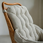 Load image into Gallery viewer, Boho Rattan Lounge Chair with Tufted Cushion and Relaxed Seating
