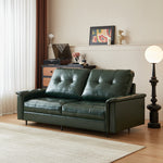 Load image into Gallery viewer, 81.1'' Modern Faux Leather Sofa Bed with Pull-Out Mattress Convertible Sleeper Sofa
