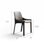 Load image into Gallery viewer, Ergonomic Padded PU Leather Minimalist Armrest Dining Room Chair 1 Piece
