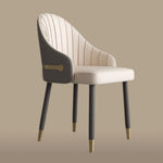 Load image into Gallery viewer, Set of 2 Modern Luxury Dining Chairs with Curved Backrest and Dual-Tone Upholstery
