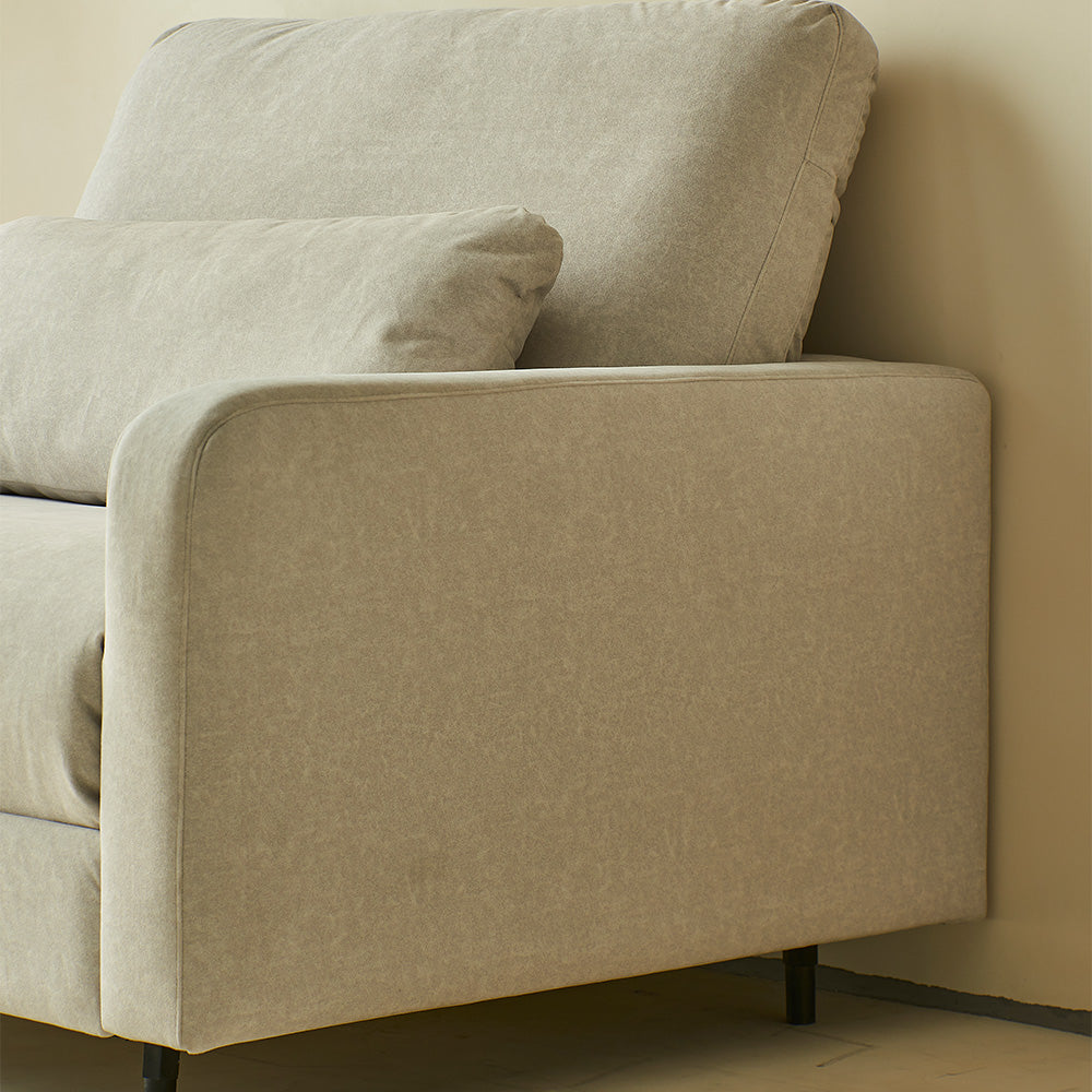 41.3'' Modern Single Sofa Bed with Mattress Fabric Pull Out Sleeper Chair Convertible Armchair with Metal Frame