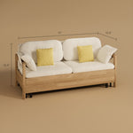 Load image into Gallery viewer, Sofa Bed with Storage Space Convertible Design Solid Wood Sponge Fabric
