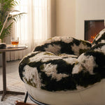 Load image into Gallery viewer, Cozy Faux Fur Rocking Chair with Wooden Base
