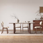 Load image into Gallery viewer, Set of 2 Modern Upholstered Dining Chair Solid Wood Frame Soft Boucle Seat Minimalist Comfort
