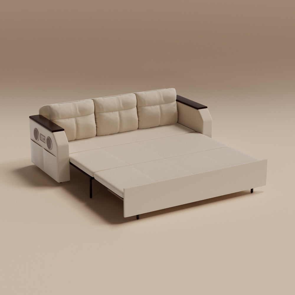 83'' Modern Convertible Sofa Bed with Storage Contemporary Upholstered Sleeper Sofa