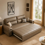 Load image into Gallery viewer, Modern Faux Leather Sofa Bed with Storage Convertible Couch for Living Room
