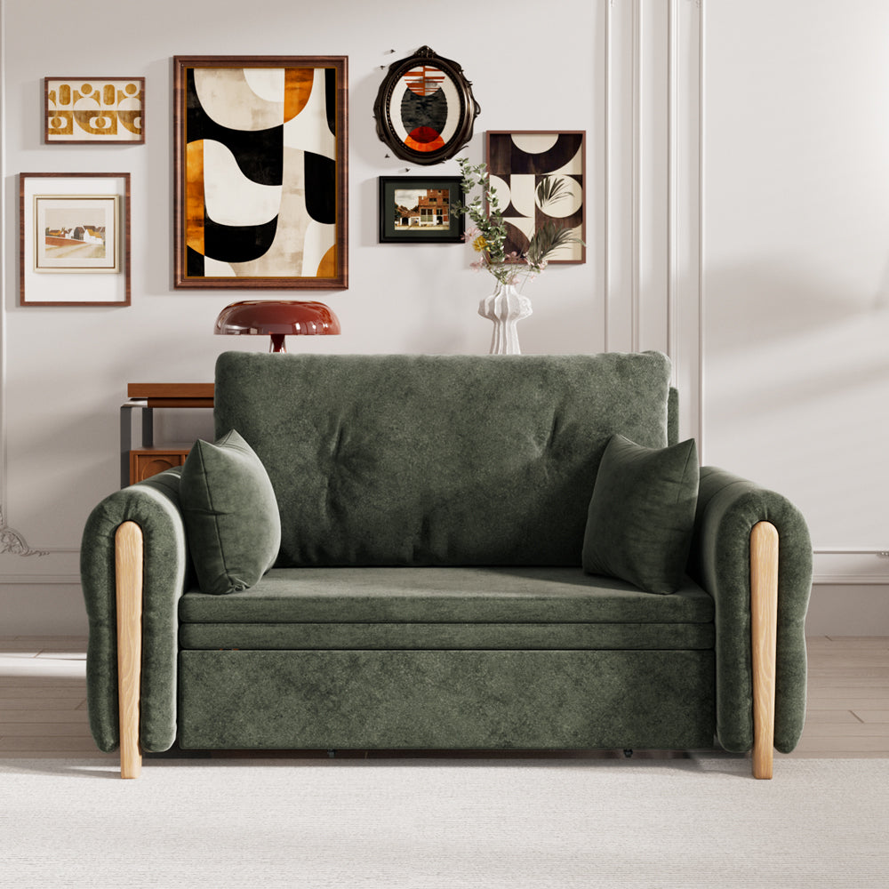Modern Smart Sofa Bed with Built-in Electric Lift Coffee Table and Storage