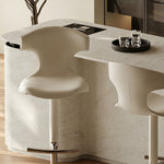Load image into Gallery viewer, Modern Adjustable Swivel Bar Stool with Curved Backrest 1 Piece
