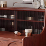 Load image into Gallery viewer, Brown Makeup Vanity Table Set with LED Mirror &amp; Stool
