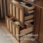Load image into Gallery viewer, 47.2" Mid Century Arched Wood Sideboard With Drawers and Cabinet
