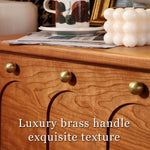 Load image into Gallery viewer, Vintage Solid Wood Bedroom Nightstand With Brass Knobs
