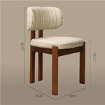 Load image into Gallery viewer, Set of 2 Modern Scandinavian Fabric Dining Chairs with Solid Wood Frame
