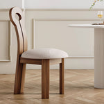 Load image into Gallery viewer, Modern Wood Dining Chair with Sculpted Backrest &amp; Soft Upholstered Seat
