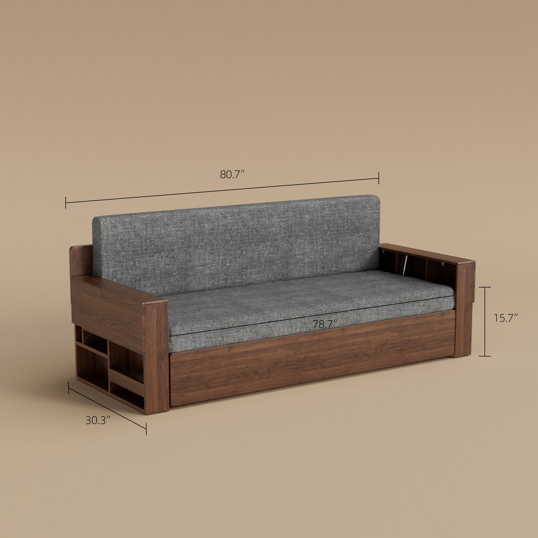Modern Storage Sofa Bed with Lift-up Function Space-saving Design Elegant and Practical