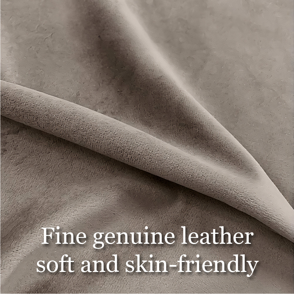 Modern Low-Profile Cat-Scratch Leather Sofa