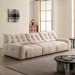 Load image into Gallery viewer, Modern Upholstered Sofa Movable Backrest Fabric Couch Minimalist Living Room Sofa
