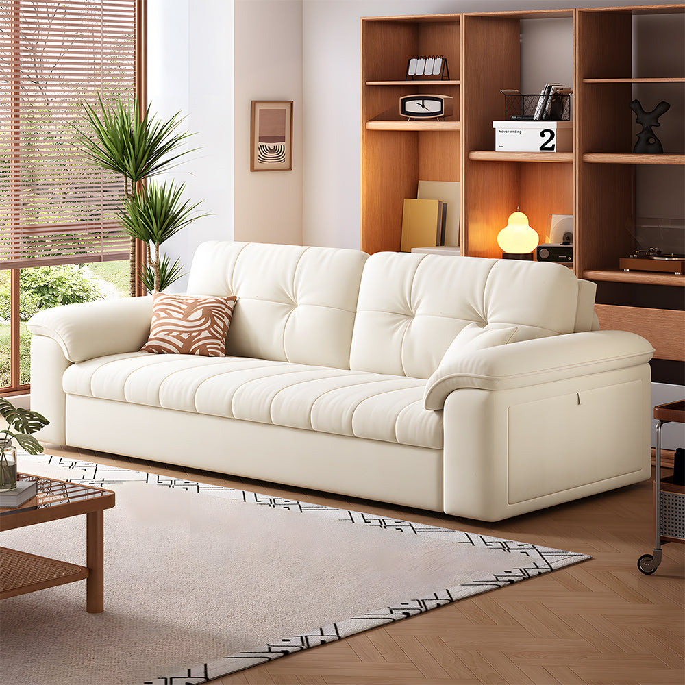 77.9'' Modern Velvet Storage Sofa Bed Pull Out Sleeper Couch with Hidden Storage Drawers Upholstered Convertible Sofa