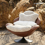 Load image into Gallery viewer, Modern Oversized Swivel Lounge Chair with Plush Cushion and Wraparound Backrest

