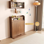 Load image into Gallery viewer, 62" Wall-Side Murphy Foldable Dining Table with Integrated Shelf Storage
