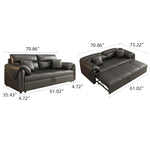 Load image into Gallery viewer, Modern Faux Leather Sofa Bed Convertible Sleeper with Pull Out Design Pet Friendly
