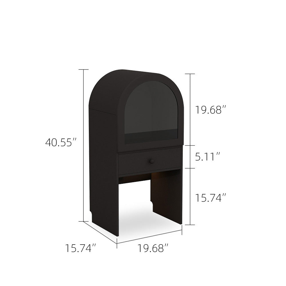 Modern Arched Pet Storage Cabinet Cat House Feeding Station Multi Functional Storage Unit
