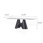 Load image into Gallery viewer, Sculptural Carbon Steel Base Calcined Grey Stone Oval Dining Table
