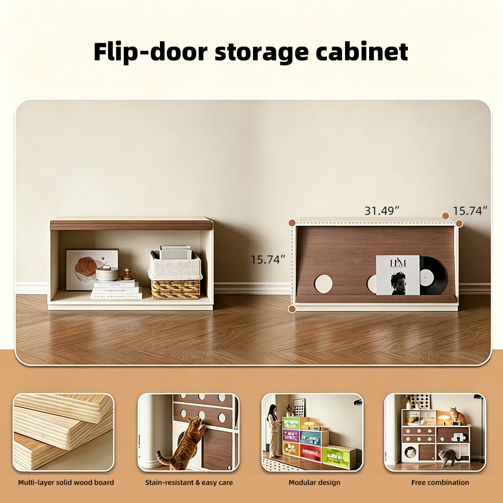 Modern Modular Storage Cabinet Multi Functional Sideboard Pet Friendly Storage Unit