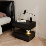 Load image into Gallery viewer, Modern Nightstand with Scratch-Resistant Leather &amp; Smart Sensor Lighting

